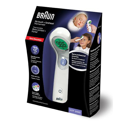 Braun No Touch + Forehead Digital Thermometer NTF3000 Dual Technology