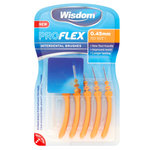 WISDOM PROFLEX 5 Interdental Brushes Per Pack 0.45 mm Orange ISO SIZE 1